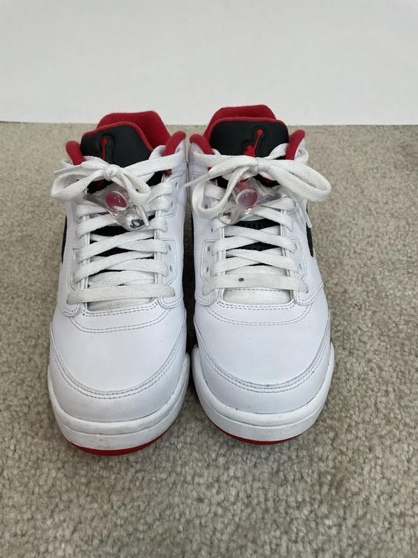Nike Air Jordan 5 Retro Low GS Fire Red 2016 White Red Black 5.5Y