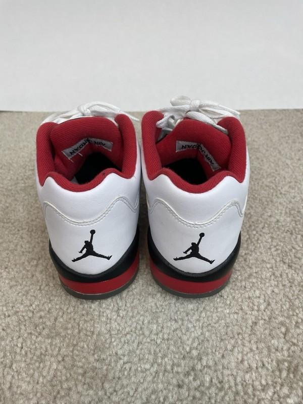 Nike Air Jordan 5 Retro Low GS Fire Red 2016 White Red Black 5.5Y