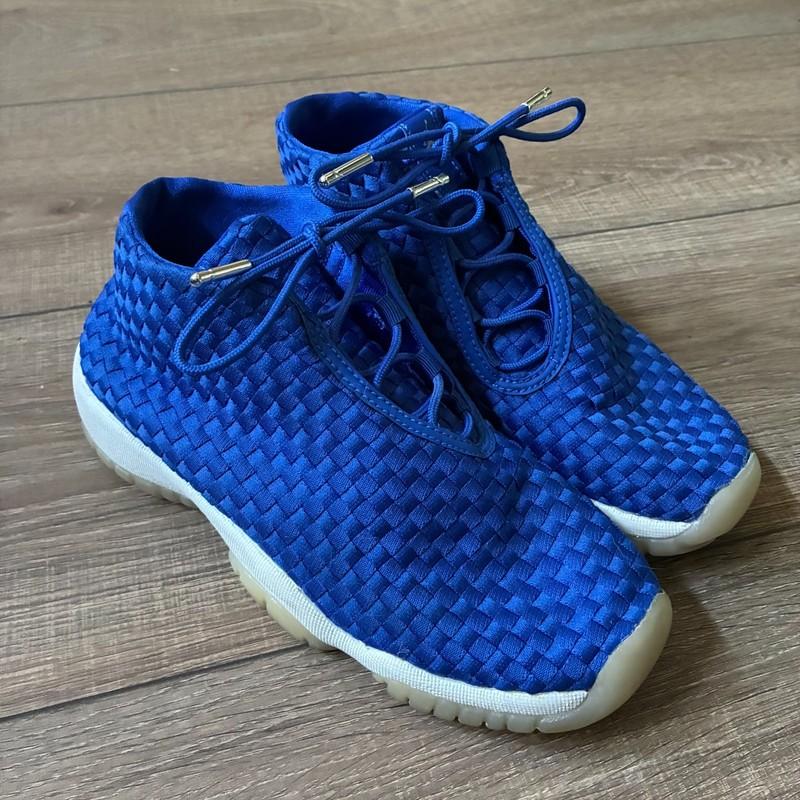 nike air jordan future hyper royal kids woven blue athletic shoes 4.5Y