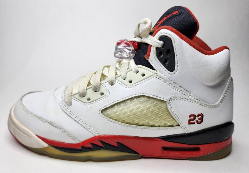 Nike Air Jordan Retro 5 GS “Fire Red” Size 6Y 2013 440888-120 2013