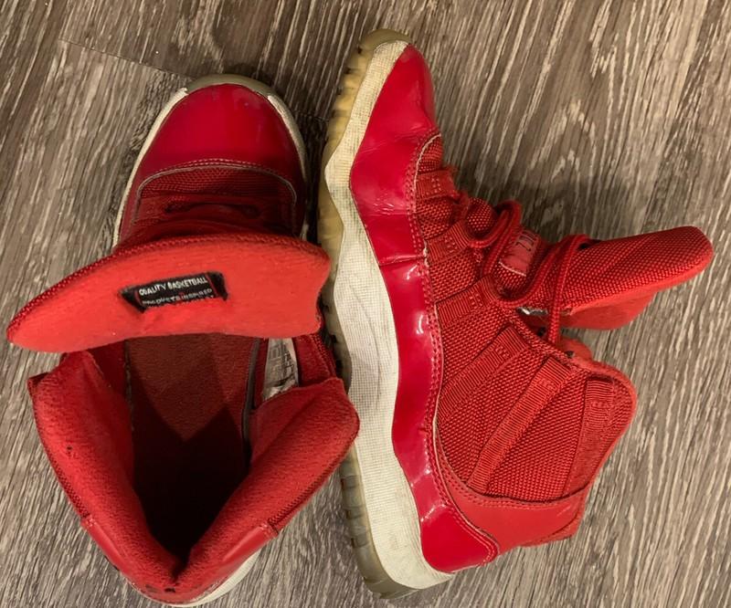 Nike Air Jordan XI 11 Win Like '96" 2017 Retro BG GS Red 378038-623 Sz 3Y