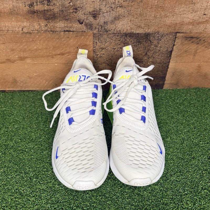 Nike Air Max 270 Size 3.5Y/5W HJ9237-100 White Blue Green Sneaker Shoes