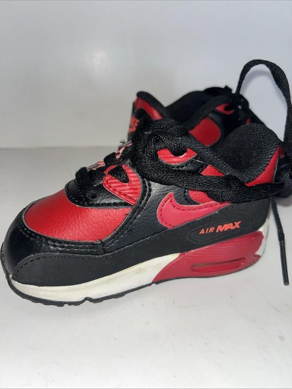 Nike Air Max 90 Toddler Youth Sz 5c Shoes Black And Red