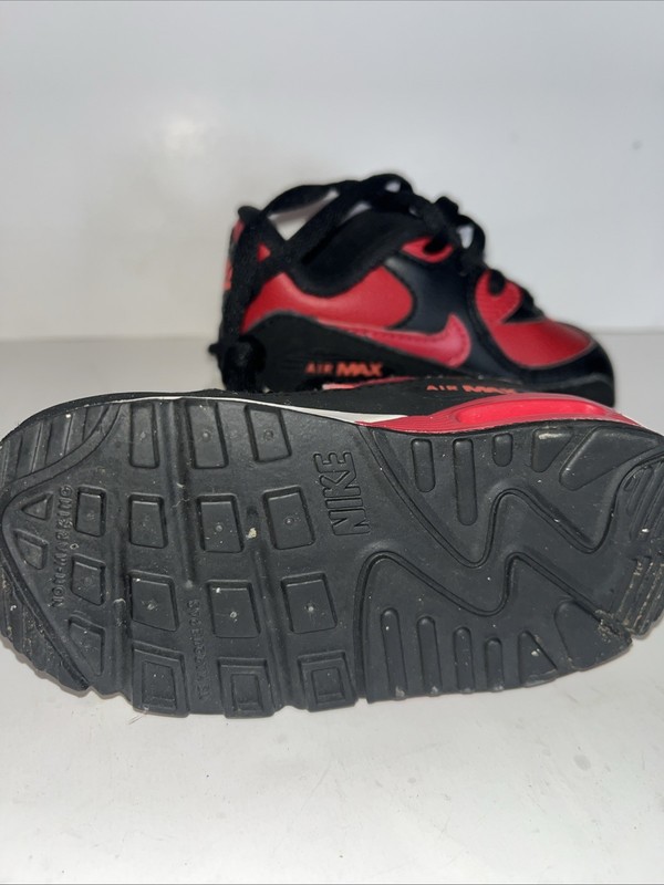 Nike Air Max 90 Toddler Youth Sz 5c Shoes Black And Red