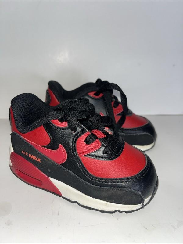 Nike Air Max 90 Toddler Youth Sz 5c Shoes Black And Red