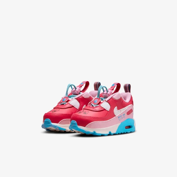 Nike Air Max 90 Toggle FB2339-600 Sneakers Toddler Fusion Red Lifestyle Shoes