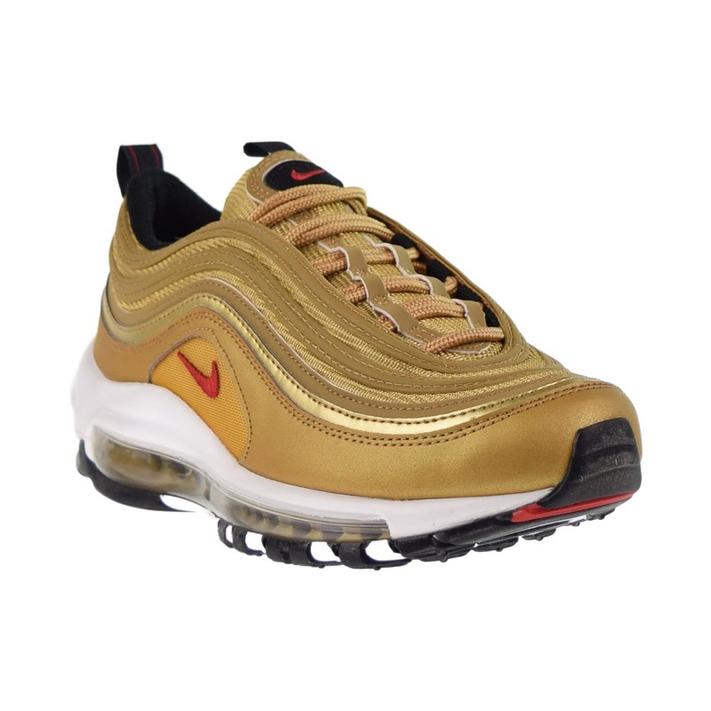 Nike Air Max 97 (GS) Big Kids' Shoes Metallic Gold-Black 918890-700
