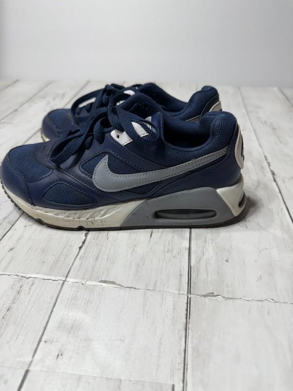 Nike Air Max Boys Blue Command Leather Classic Comfy Athletic Sneaker Shoes Sz 4