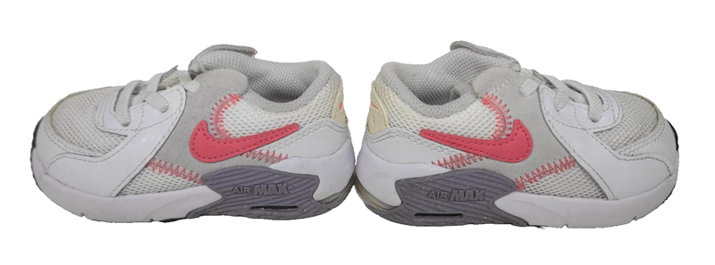 NIKE AIR MAX EXCEE Girls Toddler Slip On Shoes SIZE 6C White Gray Pink CD6893-11