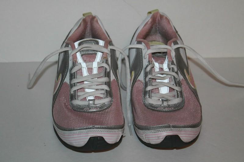 Nike Air Max Running Shoes #315533-661 Pink/Slvr/Wht/Yell US Youth 4.5 Y
