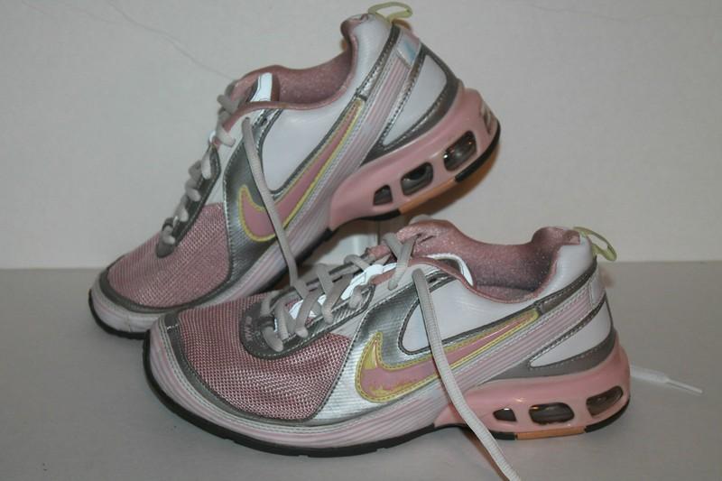 Nike Air Max Running Shoes #315533-661 Pink/Slvr/Wht/Yell US Youth 4.5 Y