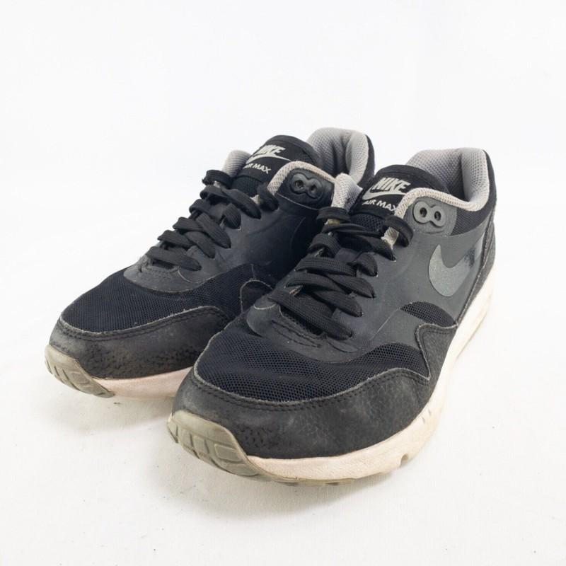 Nike Air Max Running Shoes Youth Kids 6.5 Black Gray Lace Up Athletic Sneakers