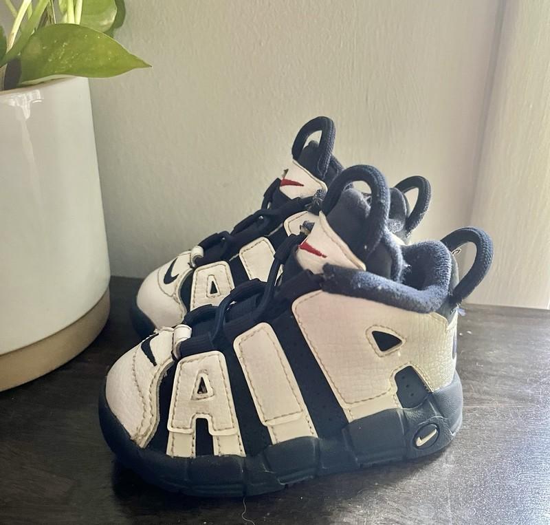 Nike Air More Uptempo Size 5C Olympics Midnight Navy TD Shoes DA4194-104 Pippen