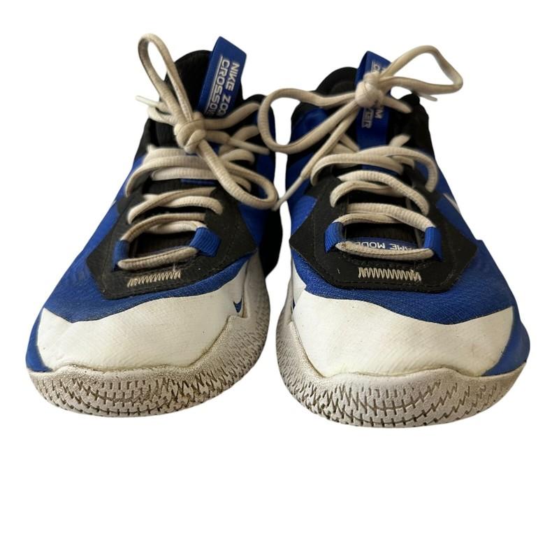 Nike Air Zoom Crossover Racer 4.5Y Blue White Black Boys Basketball Sneakers