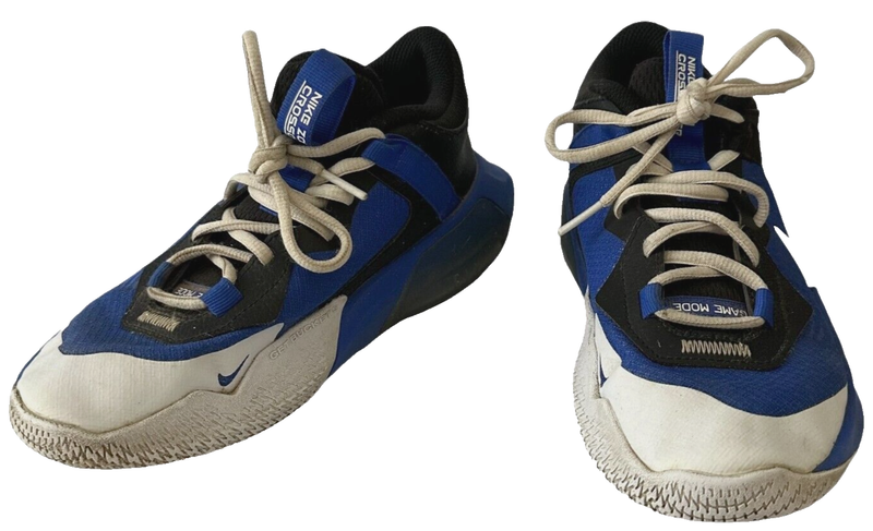 Nike Air Zoom Crossover Racer 4.5Y Blue White Black Boys Basketball Sneakers