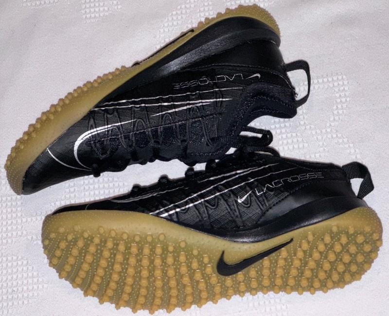 NIKE Alpha Huarache 7 Pro Turf Black Lacrosse Training Shoes Sneaker Youth 3.5 5