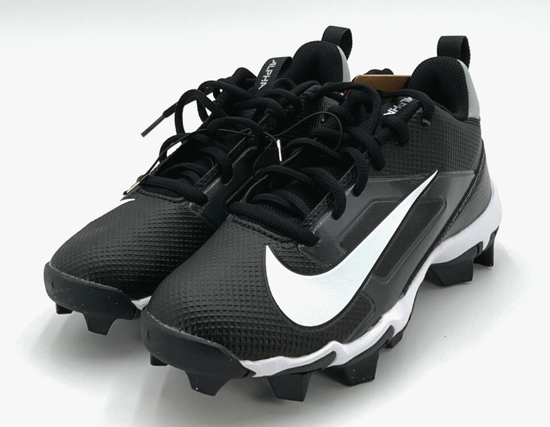 Nike Alpha Menace 4 Shark Molded Boy's Black/White/Grey Football Cleats NWOB