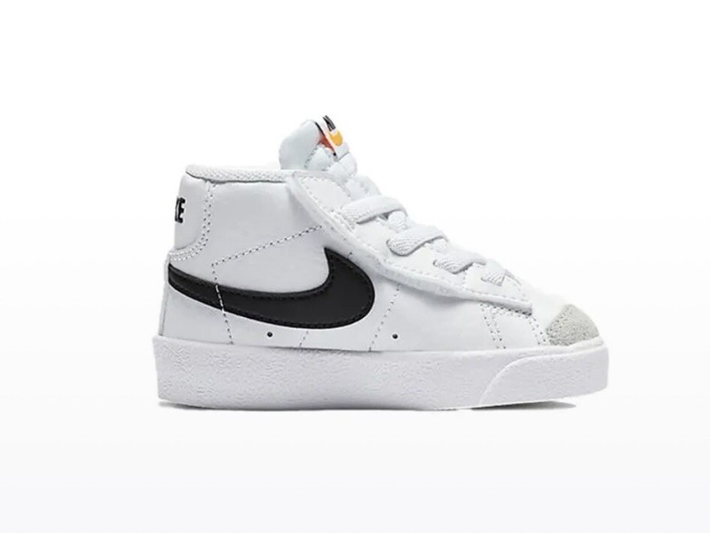 Nike Baby Boy's Blazer Mid '77 Athletic Shoes White Black Team Orange DA4088-100