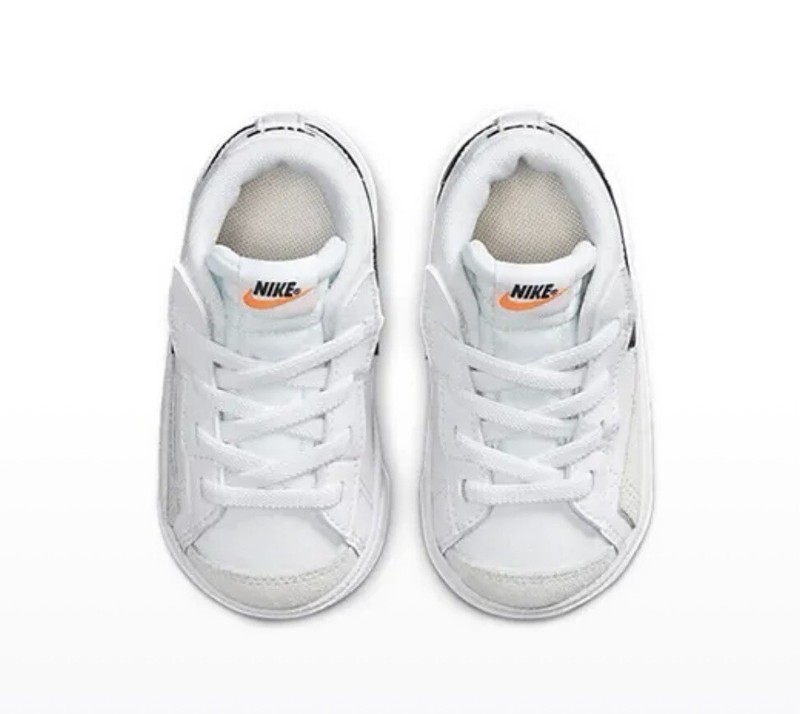 Nike Baby Boy's Blazer Mid '77 Athletic Shoes White Black Team Orange DA4088-100