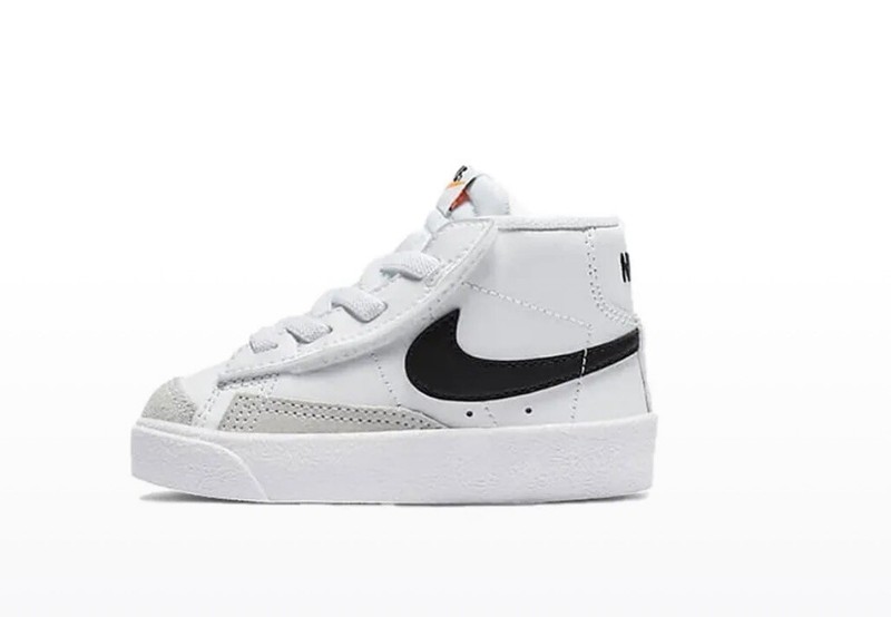 Nike Baby Boy's Blazer Mid '77 Athletic Shoes White Black Team Orange DA4088-100