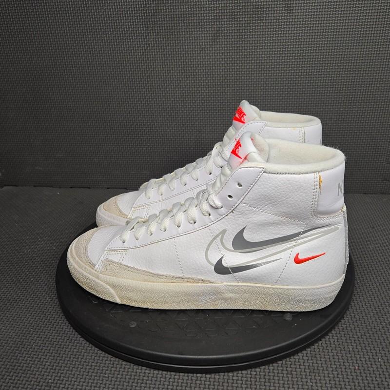 Nike Blazer '77 Multi Swoosh Shoes Youth Sz 5 White Sneakers Trainers