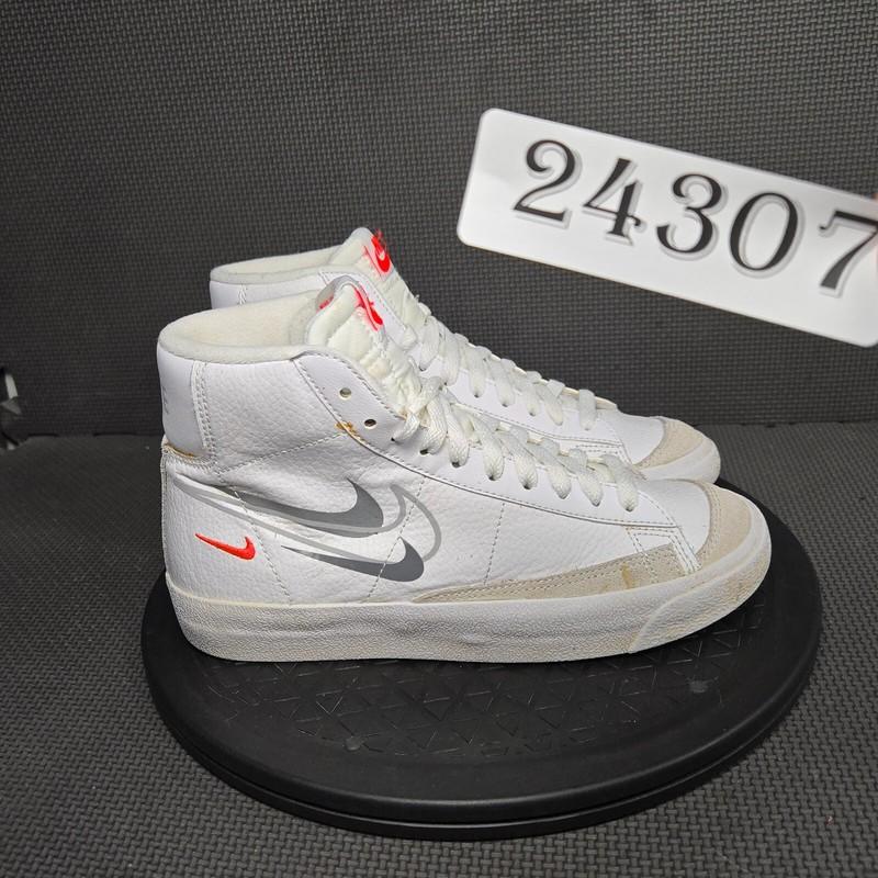 Nike Blazer '77 Multi Swoosh Shoes Youth Sz 5 White Sneakers Trainers