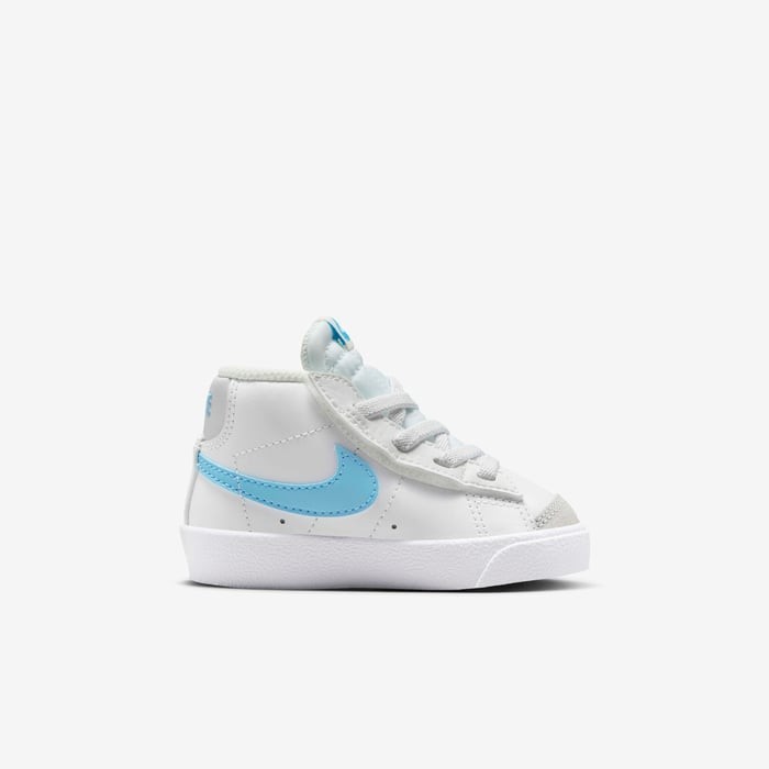 Nike Blazer Mid '77 DA4088-114 Sneakers Toddlers White Blue Leather Casual Shoes