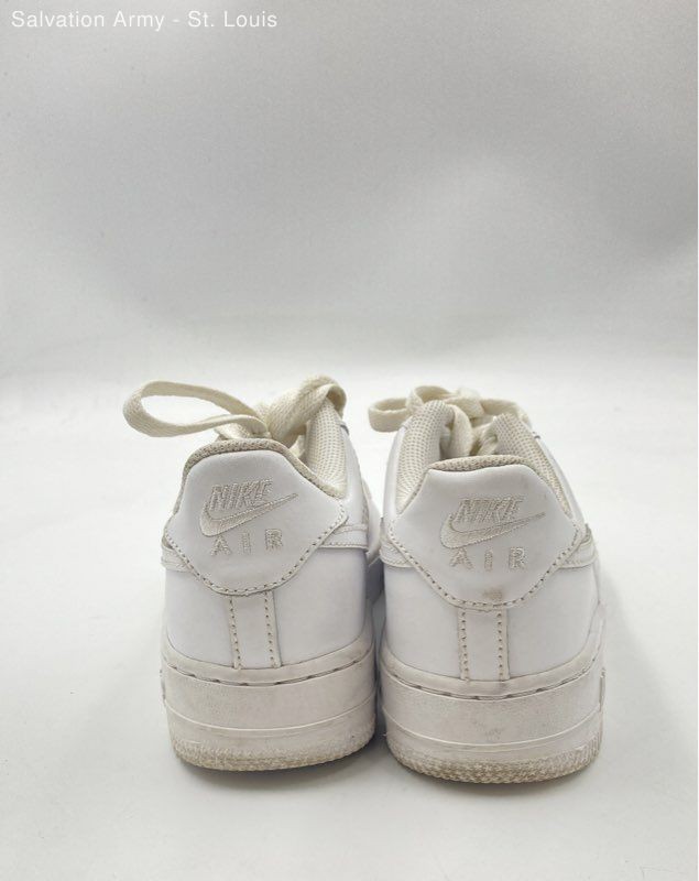 Nike Boys Air Force 1 White Leather Low Top Lace-Up Sneaker Shoes Size 4Y