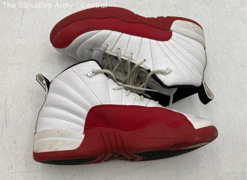 Nike Boys Air Jordan 12 Retro PS 151186-116 Cherry Red White Sneakers Size 3Y