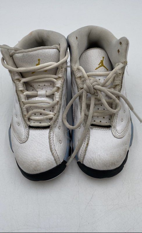 Nike Boys Air Jordan 13 Retro White High Top Lace-Up Sneaker Shoes Size 11C