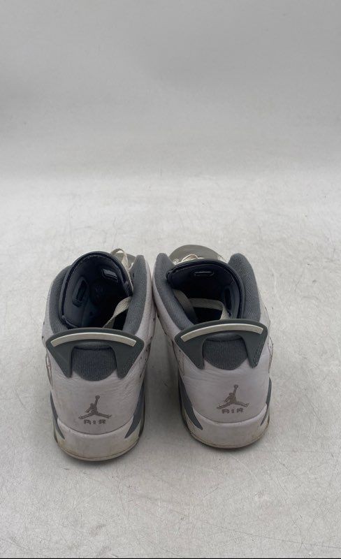 Nike Boys Air Jordan 6 Retro 384665-100 Gray Lace-Up Sneakers Shoes Size 6Y