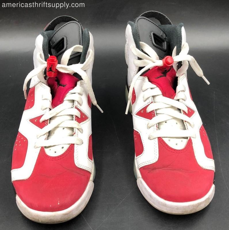 Nike Boys Air Jordan 6 Retro Carmine Athletic Shoes - Size 7Y W/COA