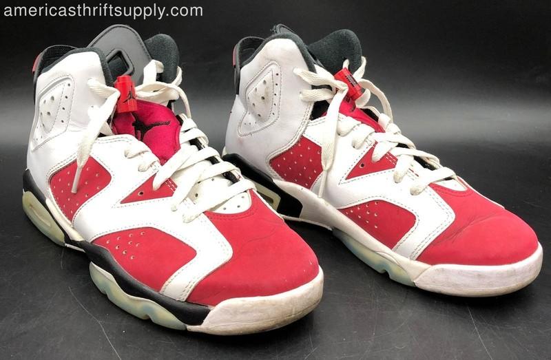 Nike Boys Air Jordan 6 Retro Carmine Athletic Shoes - Size 7Y W/COA
