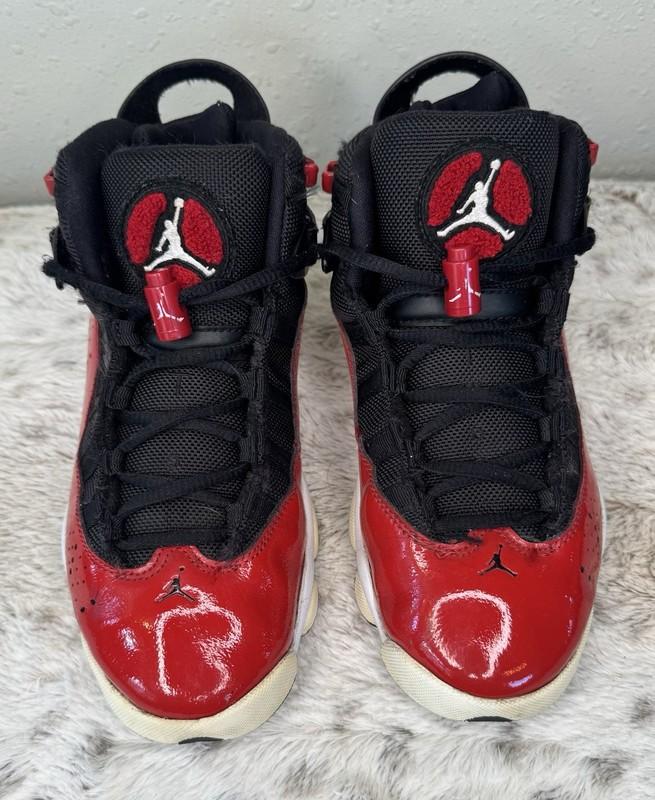 Nike Boys Air Jordan 6 Rings 323419-060 Red Basketball Shoes Sneakers Size 5Y