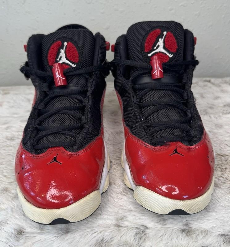 Nike Boys Air Jordan 6 Rings 323419-060 Red Basketball Shoes Sneakers Size 5Y