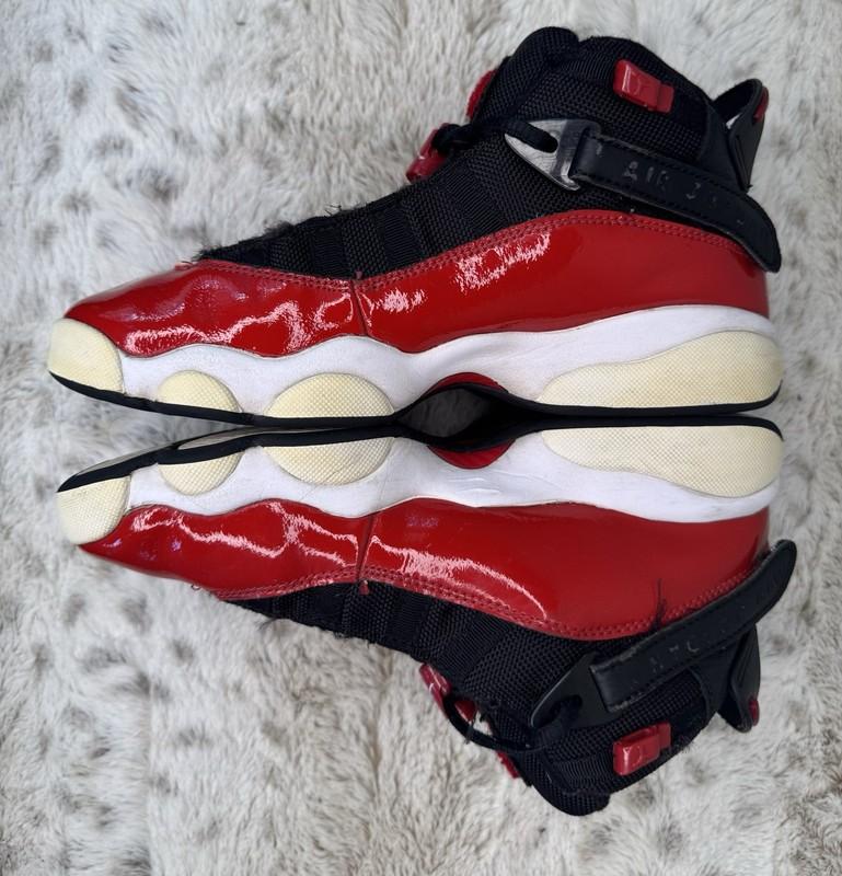 Nike Boys Air Jordan 6 Rings 323419-060 Red Basketball Shoes Sneakers Size 5Y