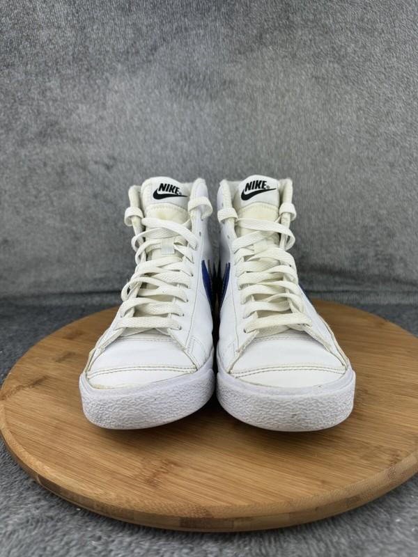 Nike Boys Blazer Mid Next Nature FD0690-100 White Street Leather Sneakers 5.5Y