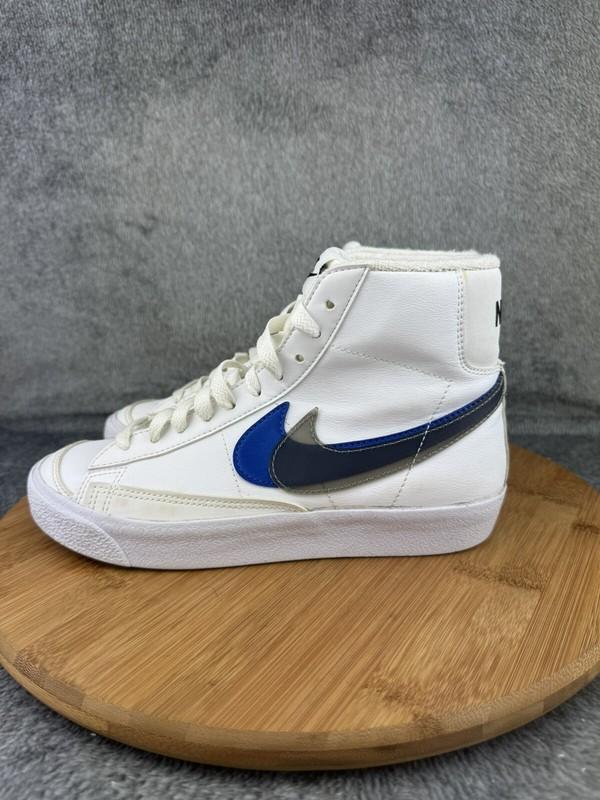 Nike Boys Blazer Mid Next Nature FD0690-100 White Street Leather Sneakers 5.5Y