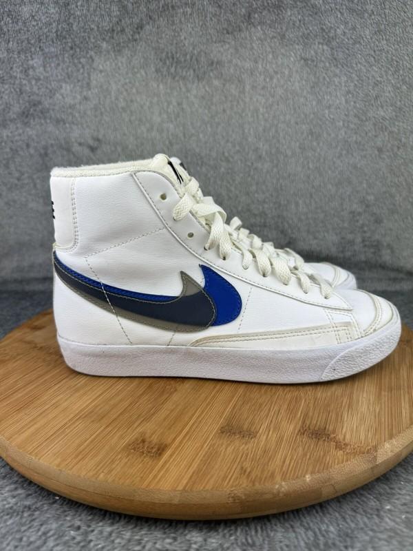 Nike Boys Blazer Mid Next Nature FD0690-100 White Street Leather Sneakers 5.5Y