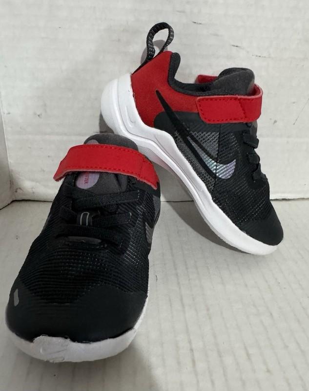 Nike Boys Downshifter 12 NN DM4191-001 Anthracite/Red Shoes Sneakers Size 6C