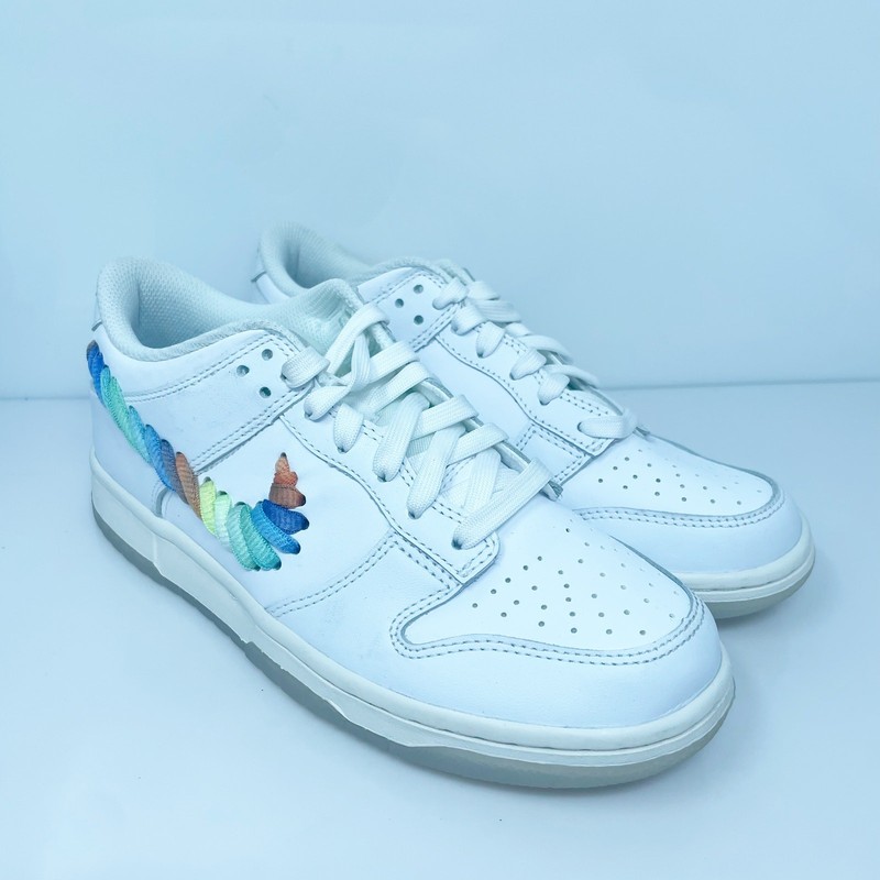 Nike Boys Dunk Low SE FN4861-100 White Casual Shoes Sneakers Size 5.5Y