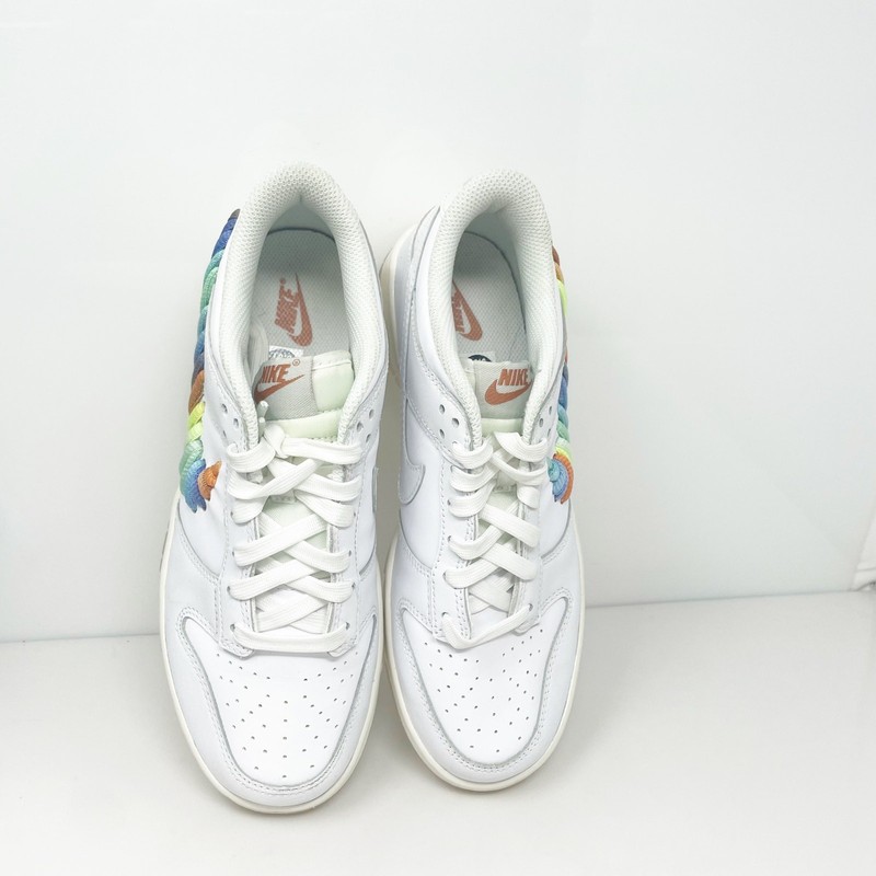 Nike Boys Dunk Low SE FN4861-100 White Casual Shoes Sneakers Size 5.5Y
