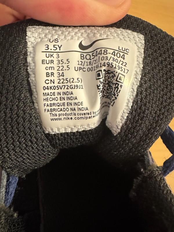 Nike Boys Sneakers All Day Play Youth Size 3.5Y