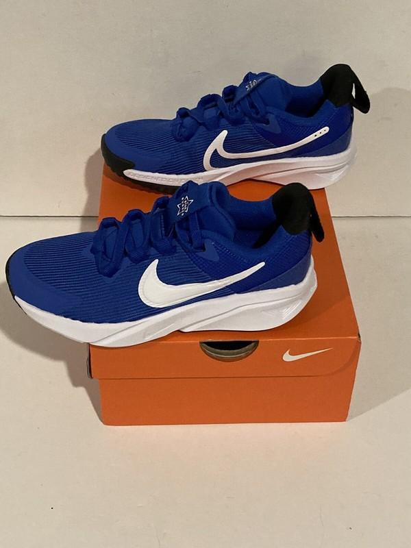 Nike Boys Star Runner 4 NN (PS) DX7614-400 Blue Running Shoes Sneakers