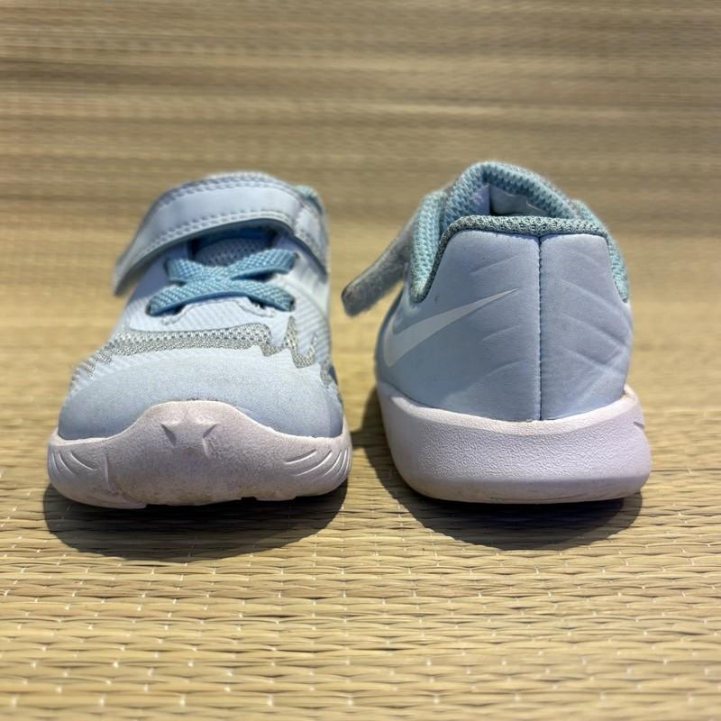 Nike C6 Light Blue Silver Star Runner Toddler Size 6 Baby Boy Girl