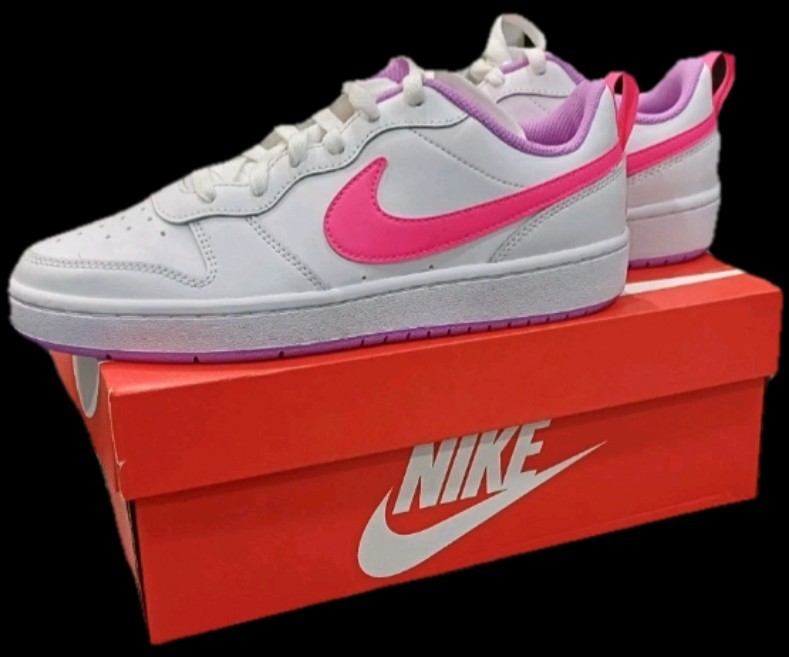 Nike Court Borough Low 2 (GS) Shoe's Size-US6Y Pink-Fuchsia Glow Hyper Rose