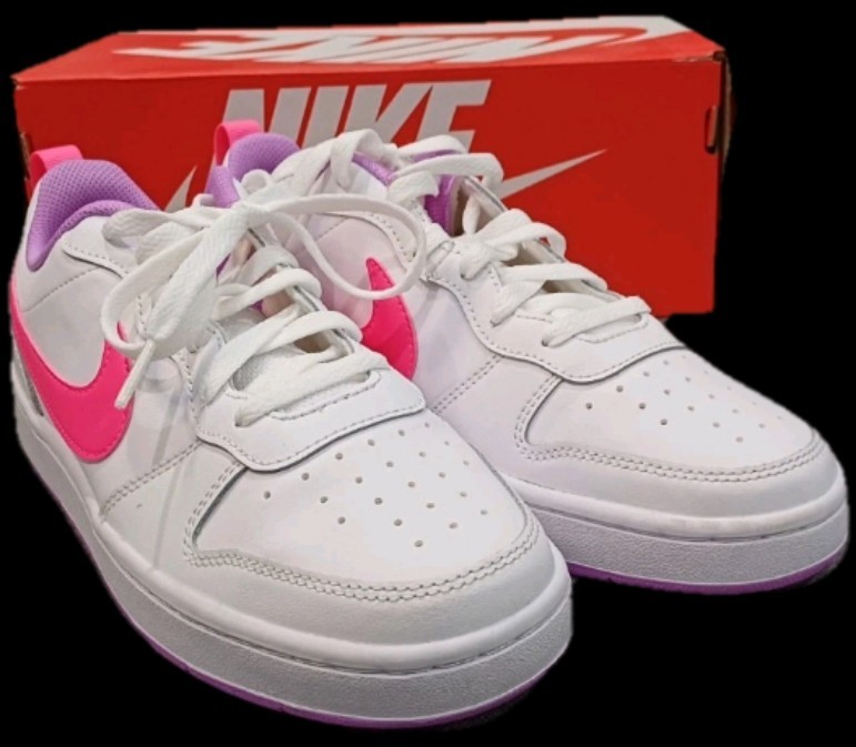 Nike Court Borough Low 2 (GS) Shoe's Size-US6Y Pink-Fuchsia Glow Hyper Rose
