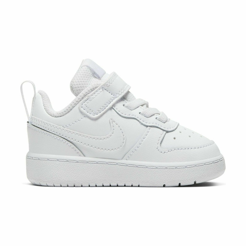 Nike Court Borough Low 2 (TDV) White/White BQ5453 100 Toddler Size Free Shipping