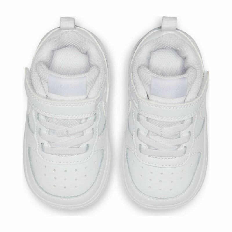 Nike Court Borough Low 2 (TDV) White/White BQ5453 100 Toddler Size Free Shipping