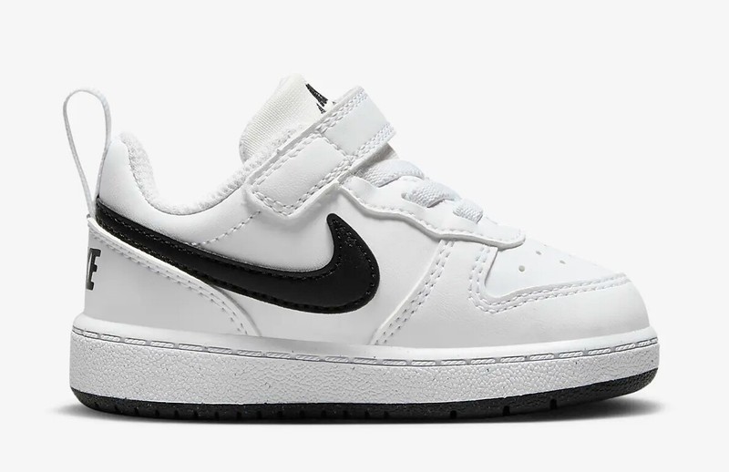 Nike Court Borough Low Recraft White Black TD DV5458-104 Toddler Kids' Sz 4C-10C